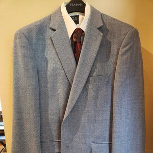 Jos A Bank Traveler 42R Wool Solid 2 Button Blazer Sport Coat with NEW Tie OTR